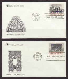 US 1928-1931 Architecture 1981 Reader's Digest S/4 U/A FDC