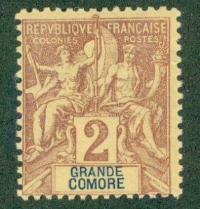 GRAND COMORO 2 MH (RL) 3739 BIN $1.50