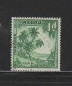 NAURU #40 1954 1p ANIBARE BAY F-VF USED