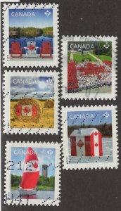 Used 2612a to 2616a Canadian Pride set underprint P3