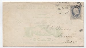 1885 Providence RI 1ct banknote allover ad cover Curtis Davis & Co. [6525.403]