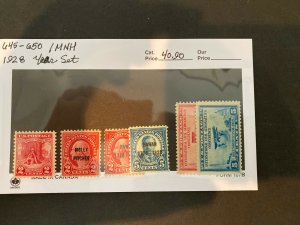 US Stamps- SC# 645 - 650 - 1928 Year Set - MNH - SCV = 40.90