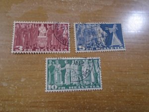 Switzerland  #  284-86    used