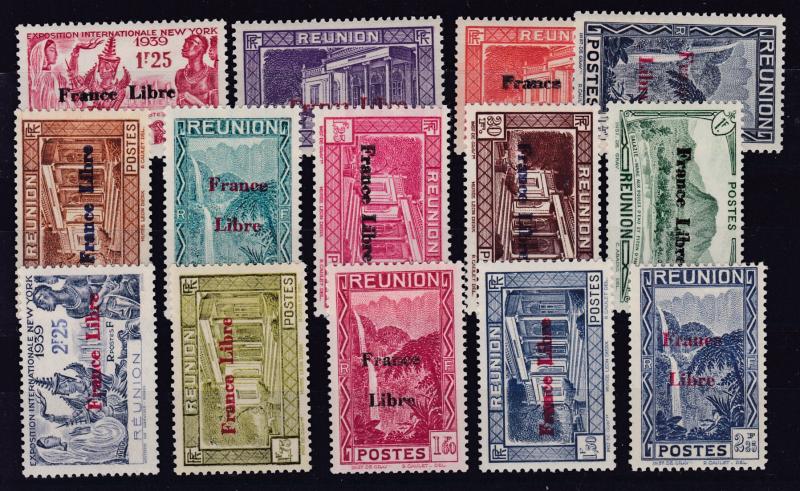 French Reunion 1943 Complete Set in VF/Mint(*) Condition