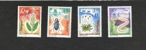 Faroe Islands SCOTT #216-219 FLOWERS/PLANTS BUGS/INSECTS MNH stamps