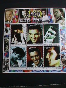 BENIN STAMP 2002-ROCK & ROLL MOVIE STAR ELVIS PRESLEY MNH:SHEET#2 VERY FINE