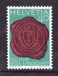 Switzerland-Sc#739- id5-unused NH set-Basel seal-1983-