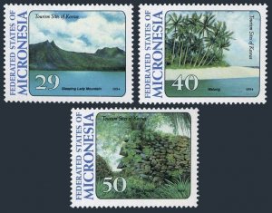 Micronesia 187-189, MNH. Mi 337-339. Tourist Attractions 1994. Sites of Kosrae.