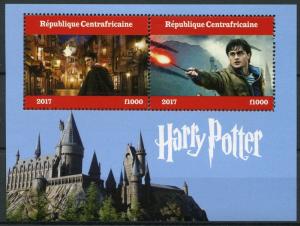 Harry Potter Stamps Central African Rep 2017 MNH Hogwarts Castle 2v M/S II