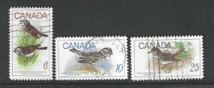 Canada 496-498  Used  SCV$2.15