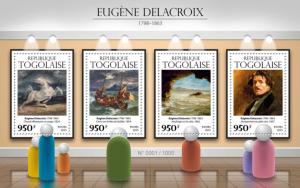 TOGO 2015 SHEET DELACROIX ART PAINTINGS tg15622a