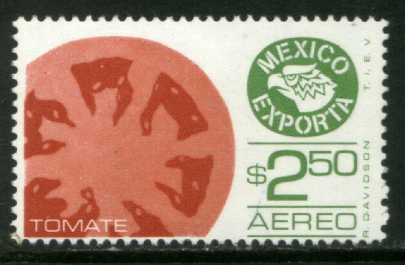 MEXICO Exporta C599, $2.50P Tomatoes Wmkd Fosfo Paper 2 MNH