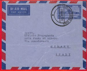 aa5165 - PAKISTAN - Postal History - POSTAL  STATIONERY Aerogramme to ITALY 1953