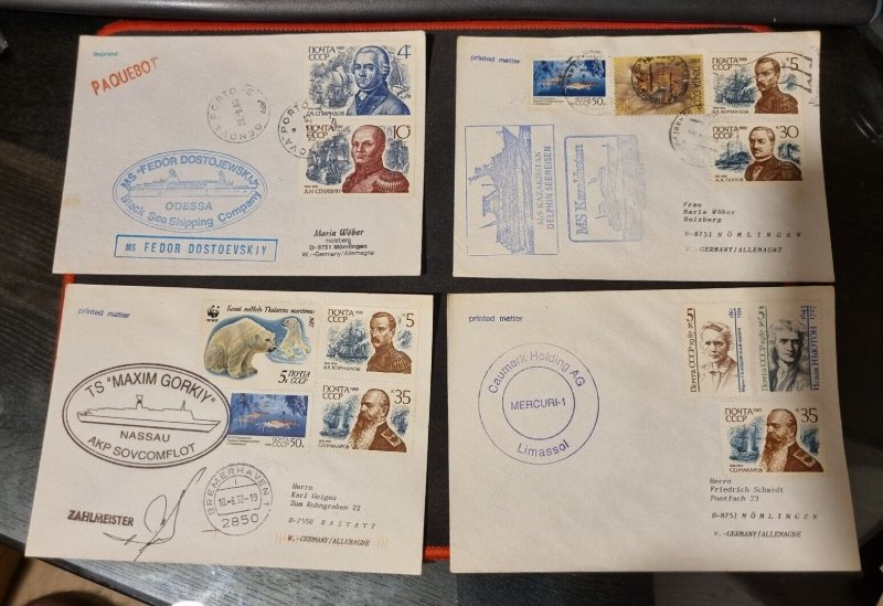 Russia 42 covers of ships 1970-80s'. Beatiful items.. Shipping . #10008