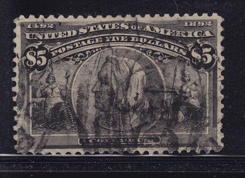 245 VF used neat cancel with nice color cv $ 1400 ! see pic !