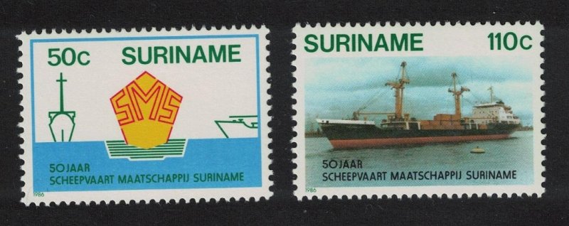 Suriname Ships Suriname Shipping Line 2v 1986 MNH SG#1290-1291