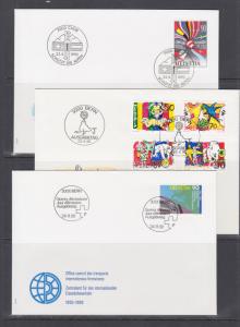 Switzerland Mi 1461/1488, 1992 issues, 8 sets on 8 cacheted official FDCs