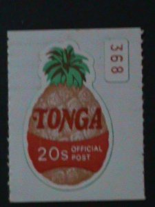 TONGA-RARE LOVELY BEAUTIFUL PINEAPPLE SHAPE CUT STAMP-MINT VF-HARD TO FINHD