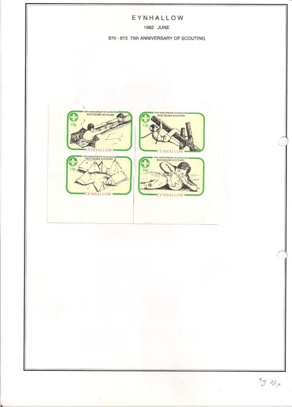 SCOTLAND - EYNHALLOW - 1982 - Scouting - Imperf 4v Sheet - MLH