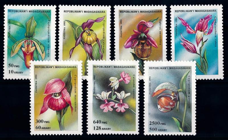 [67310] Madagascar 1993 Flora Flowers Blumen Orchids  MNH