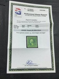 MOMEN: US STAMPS #490 MINT OG NH PSE GRADED CERT SUP-98