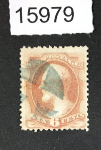 MOMEN: US STAMPS # 159 GREEN CANCEL USED $118 LOT #15979