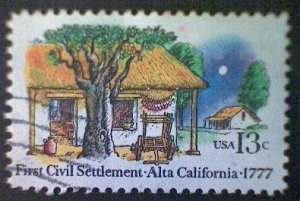 United States, Scott #1725. used(o), 1977, Alta California, 13¢