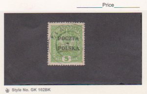 POLAND, Local KRAKOW Issue Scott # 42 Used hinged Cat.$550.