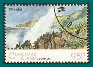 Christmas Island 1993 Views, 95c CTO  #351,SG379