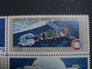 ​UNITED STATES-1975 SC#1569-70  APOLLO-SOYUZ SPACE PROGRAMS MNH  PLATE -BLOCK