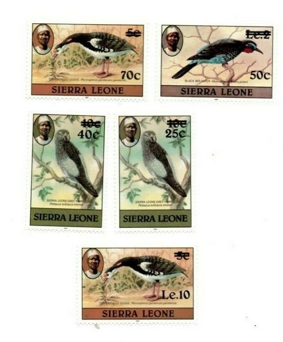 FULL SHEETS Sierra Leone 1984 632b-6b - Birds - Set of Sheets - MNH