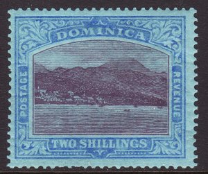 1921 Dominica Two Shilling issue MLMH Wmk 4 Sc# 62 CV $50.00