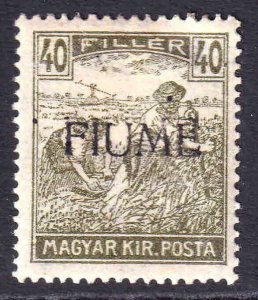 FIUME 12 OG H M/M VF VERY NICE GUM $95 SCV ON HUNGARY STAMP