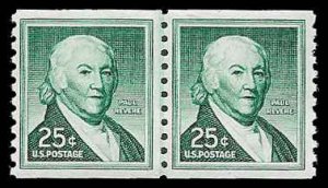 PCBstamps  US #1059A Line Pair 50c(2x25c)Paul Revere, MNH, (14)