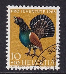 Switzerland  #B378 cancelled  1968  Pro Juventute  birds  10c