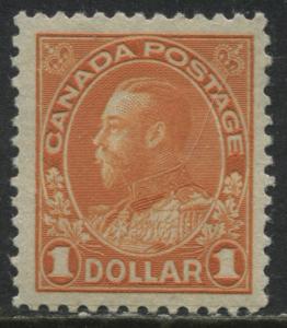 Canada KGV Admiral $1 orange unmounted mint NH