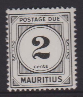 Mauritius Sc#J8 MVLH - pencil mark on back