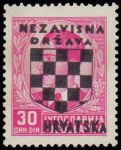 Croatia #9-23, Complete Set(15), 1941, Mint No Gum