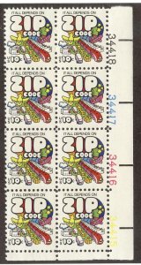 UNITED STATES SC# 1511 VF MNH  Plate # Block of 8 1974