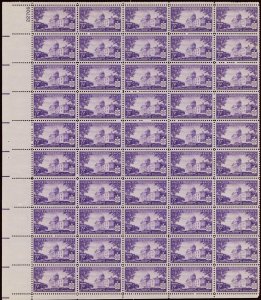 903, MNH 3¢ Vermont Statehood Sheet of 50 Postage Stamps * Stuart Katz