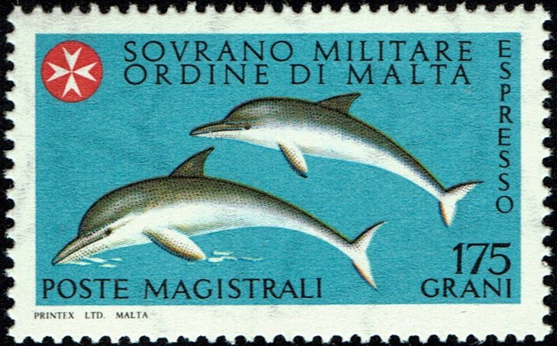 Malta Sovereign Military Order #E4  MNH - SMOM Express Mail Dolphins (1980)