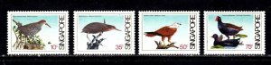 Singapore stamps #434 - 437, MNH OG, XF, complete topical set, Birds 