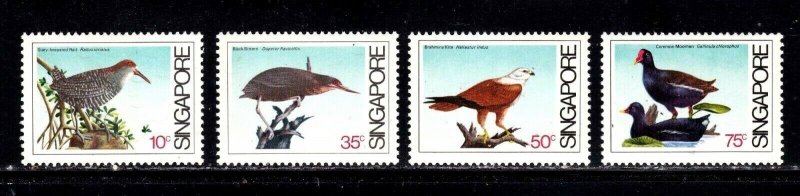 Singapore stamps #434 - 437, MNH OG, XF, complete topical set, Birds 