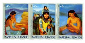 MARSHALL ISLAND 215a STRIP/3 MNH SCV $2.55 BIN $1.50