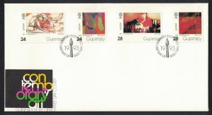 Guernsey Europa Paintings Contemporary Art 4v FDC 1993 SG#607-610