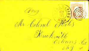 U.S. #65 USED ON COVER