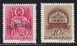 Hungary # 559-560, Overprints, Mint Hinged