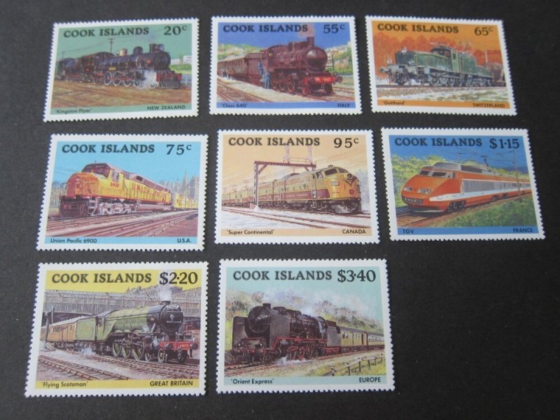 Cook Islands 1985 Sc 858-65 Train set MNH