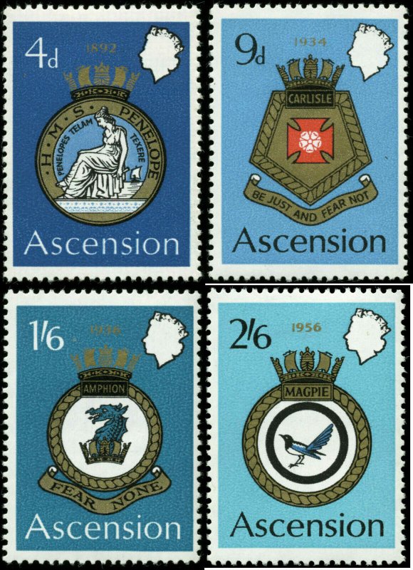 Ascension Scott #134 - #137 Complete Set of 4 Mint Never Hinged