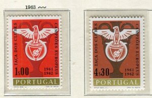 PORTUGAL; 1963 early European Cup issue fine Mint MNH unmounted SET